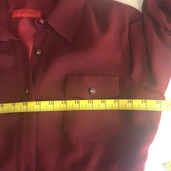 Lei Sogna Italy long light coat burgundy color - Picture 10 of 11